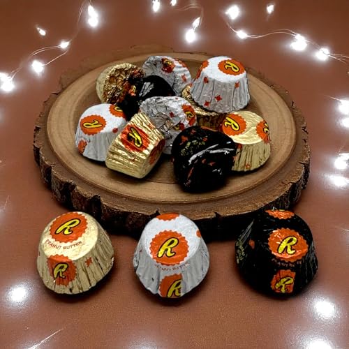 Miniature Cups Assortment-Individually Wrapped 1.5 lbs-White, Dark, and Milk Chocolate Filled With Creamy Peanut Butter That Melts In Your Mouth(24 oz)