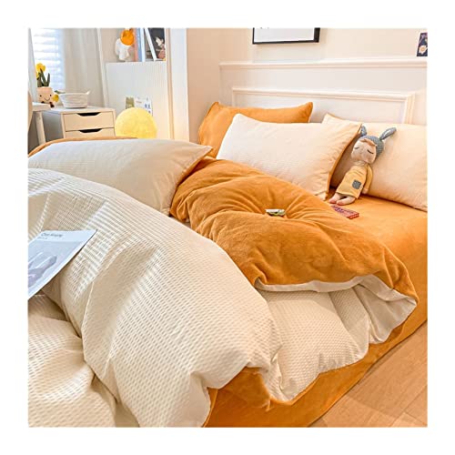 Couette crème Hiver Collette : ensemble de couvre-lit chaud pour grand lit de chambre