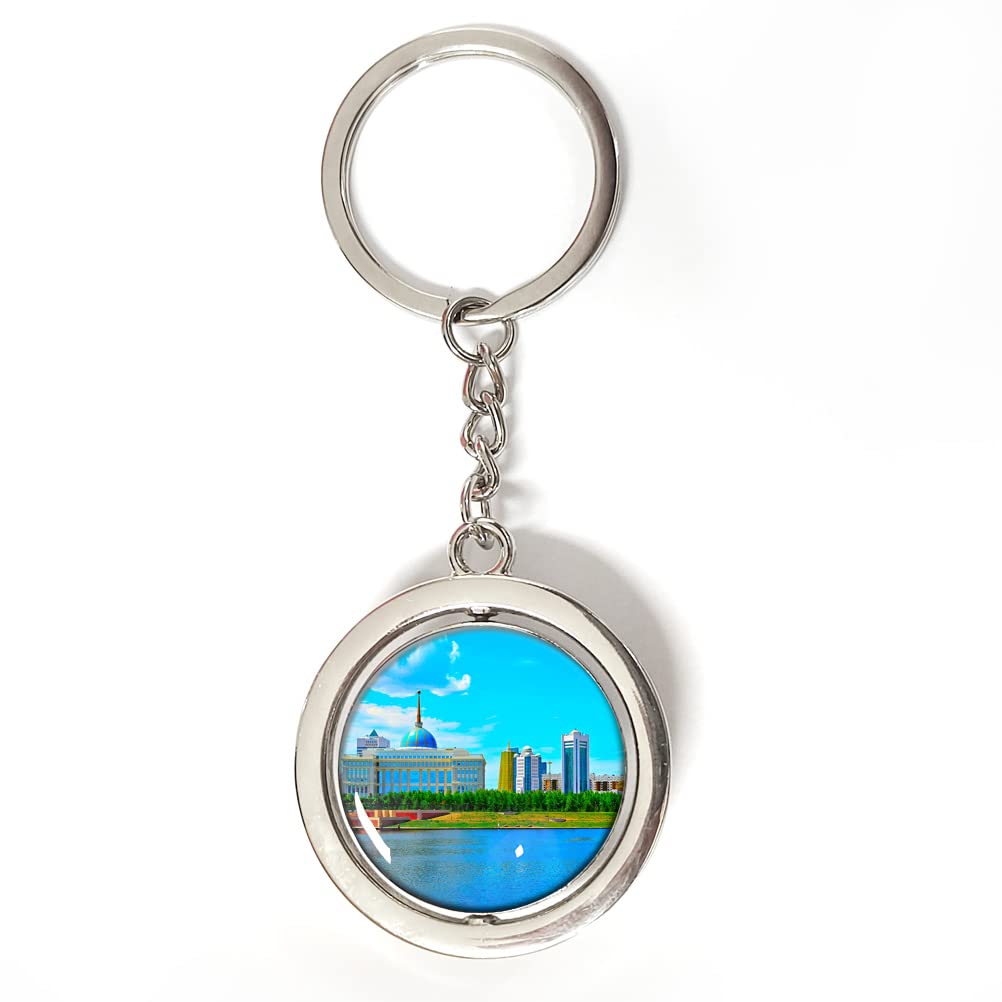 Kazakhstan Keychain Car Keys Decoration Accessories Double Sided