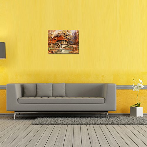 5D DIY Autumn House Pattern Diamond Painting Cube