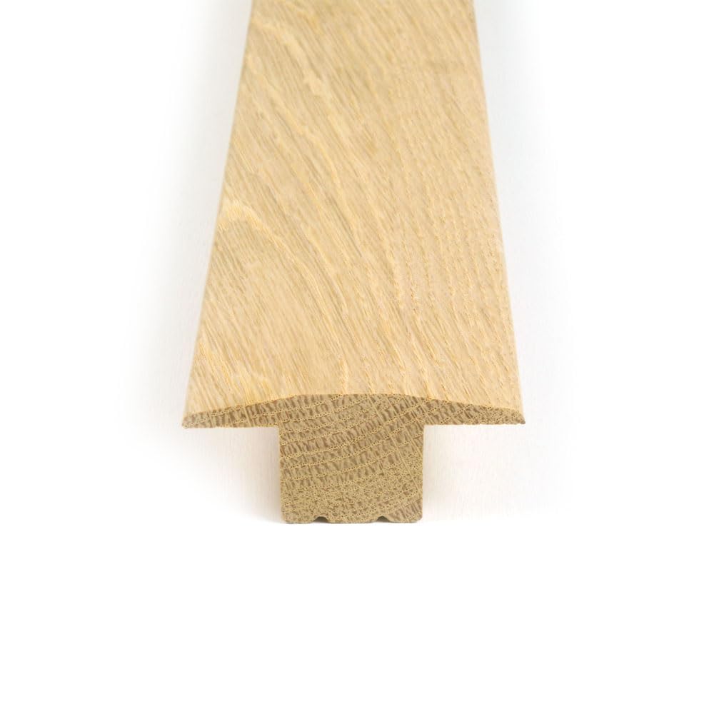 Solid Oak 18mm T Section Door Bar Threshold Moulding 900mm Trim Un Finished can be Stained a Different Colour Oak