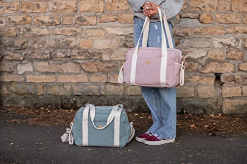 BÉAba, Borsa Per Pannolini Bambini, Diversi Scomparti, 10 Tasche, Cerniera Trolley-Valigie, Tracolla, Borsa Termica, Fasciatoio, Idrorepellente, Contenitore 16L, Borsa Parigi, Rosa - 7