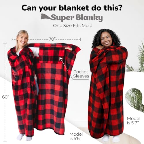 Image of Super Blanky Wearable Blankets for Women & Men, Graduation Day Gift for Her, Cozy Gifts for Women, Wife Birthday Gifts Ideas