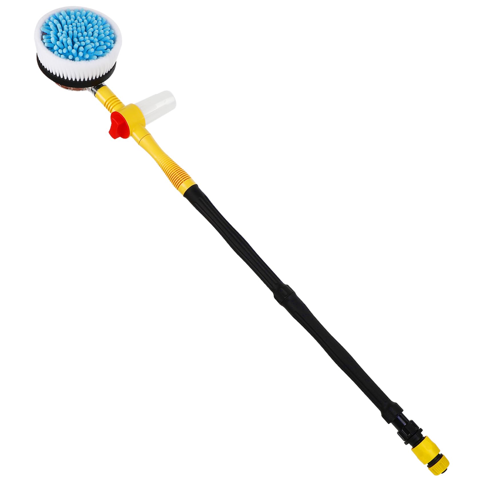 Luxshiny Automatische Pp Langem Rotierende Autowaschbürste mit Wasseraufnahme Griff aus Chenille Starker für Fahrzeuge und Haushaltsreinigung von Fenstern und Böden
