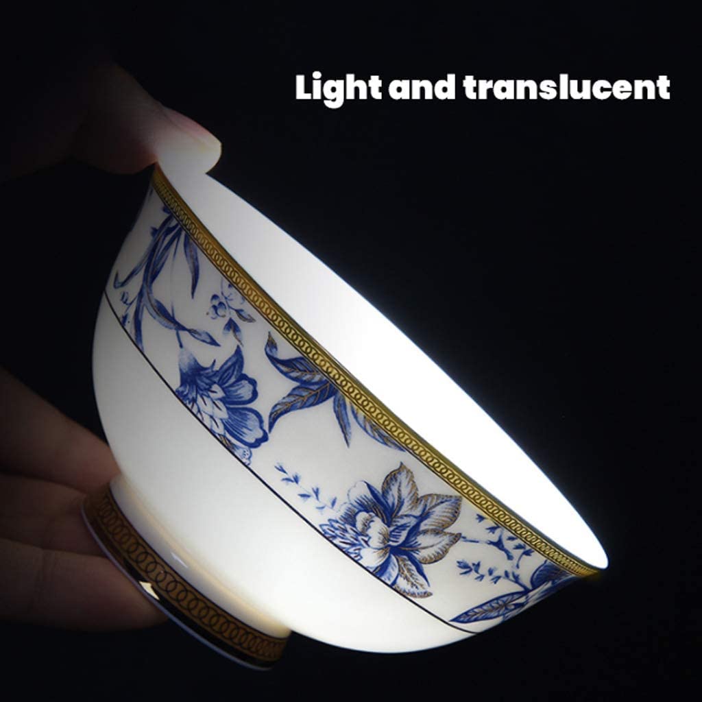 Service de Table en céramique pour la Maison, 60 pièces, Service de Table Haut de Gamme en Porcelaine Anglaise, Assiette/Bol/Pot à Soupe - Ensemble combiné en p(
