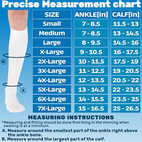 ABSOLUTE SUPPORT Cotton Compression Socks for Women & Men 20-30 mmhg Knee High2