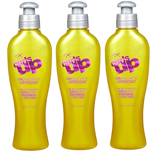 FX Curls Up Reactivator & Defrizzant 6 oz (3 Pack)