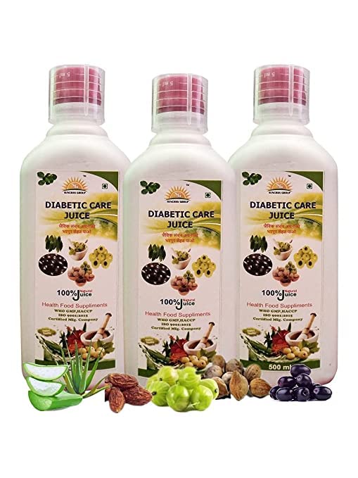 Diabetic care juice Pure Organic Herbal 1500 ML/Natural Diabetic care Fruit juice (Pack Of 3)