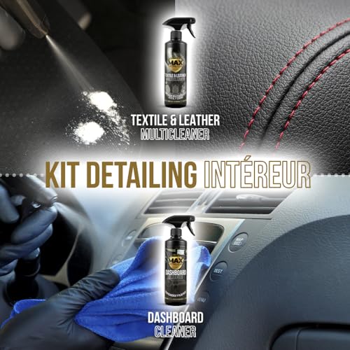 Detailing Pack - Kit Nettoyage Voiture avec Accessoires, Lavage Extérieur Intérieur, Nettoyant Jantes, Shampoing, Cire Liquide, Brillant Pneu Plastique, Entretien Cuir Vitre Auto Moto – Image 4