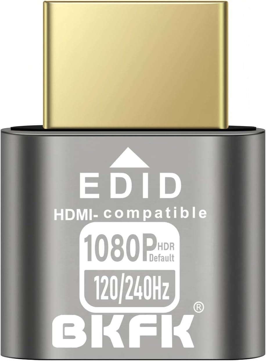 4K@60Hz DisplayPort Headless Dummy Plug - Supports 1080p-240Hz EDID Emulator Dongle 60Hz for Crypto Mining, Remote Servers, and Virtual Desktops (DP-4K/60Hz-2Pack)