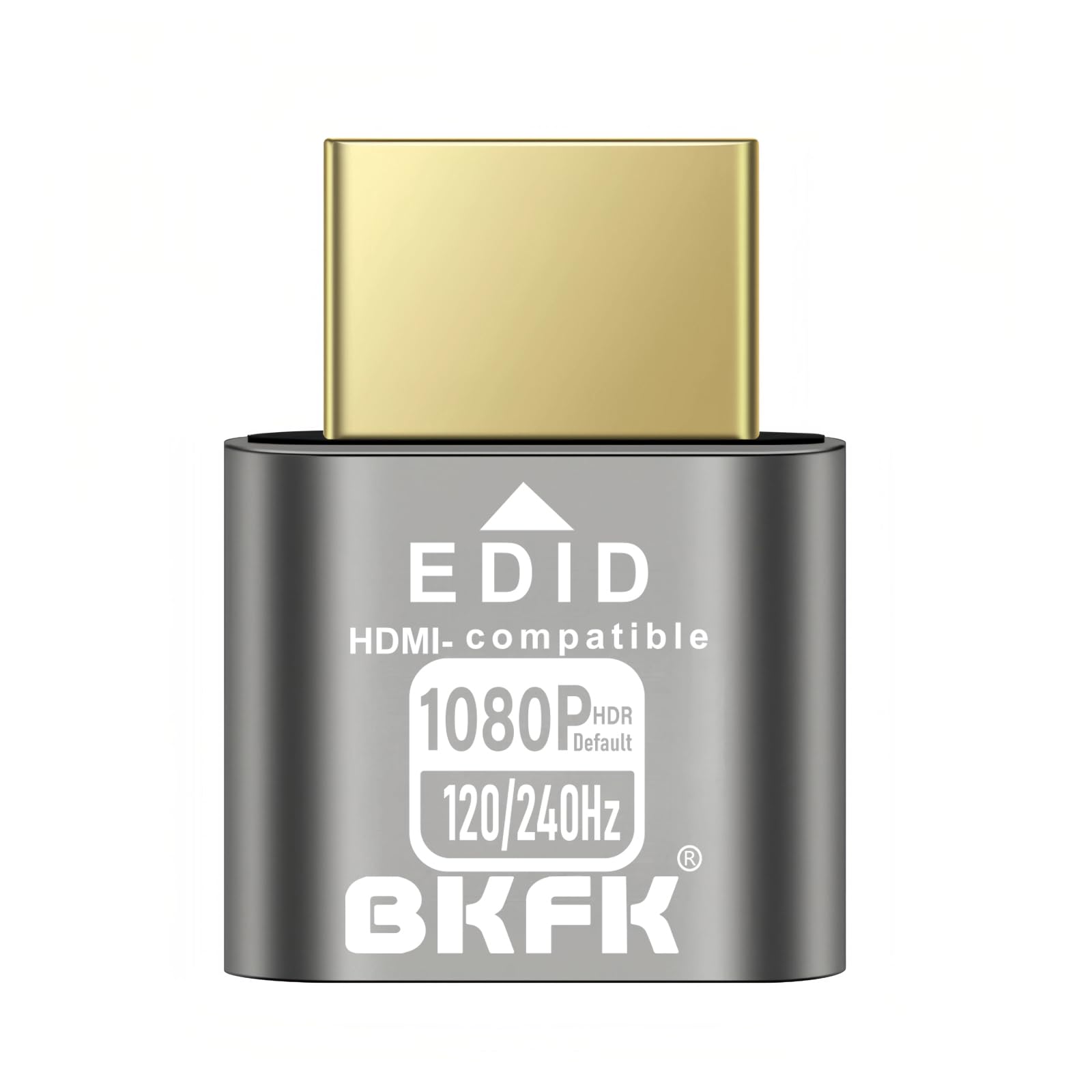 1080P@240Hz HDR HDMI Dummy Plug, Headless Display Adapter,Virtual Monitor EDID Emulator,1920X1080@120/144/240Hz(1920X1080@120/240HZ-HDR-1P)