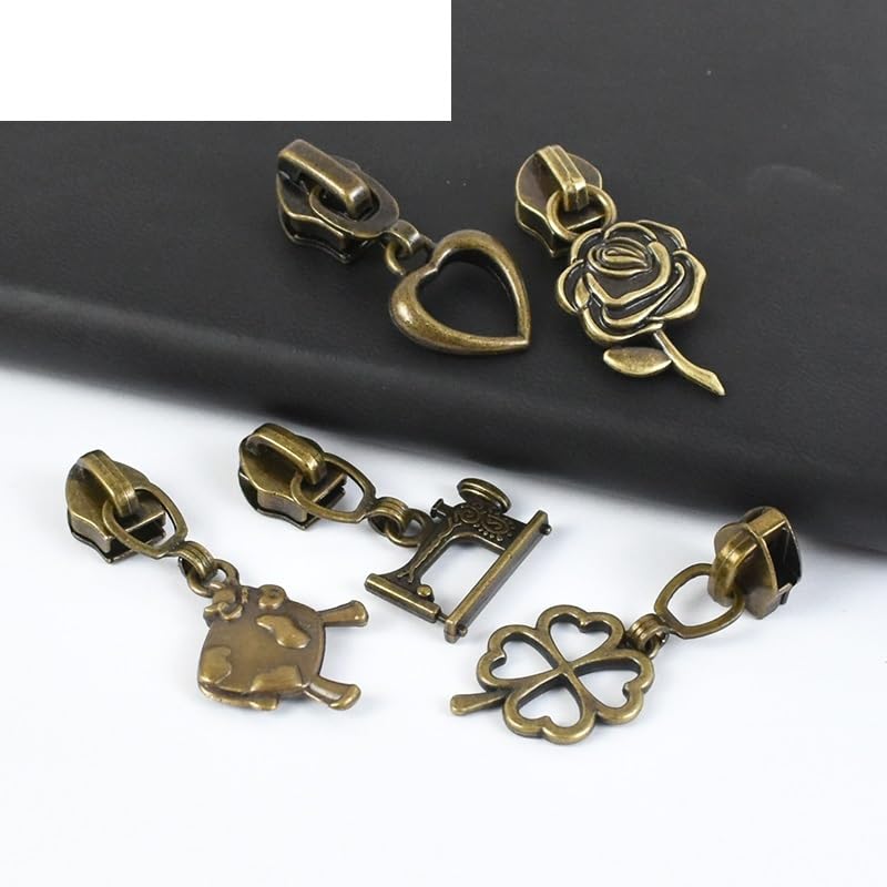 Tiranti Per Cerniere In Ottone 5# Venduti Al Metro - Kit Riparazione Per Borse, Abbigliamento (G6-3-Bronze) - 3