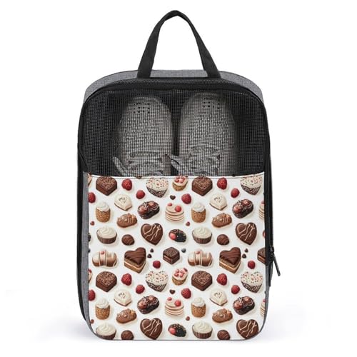 Sac chaussures de golf et danse imprimé gâteau pour valise de voyage