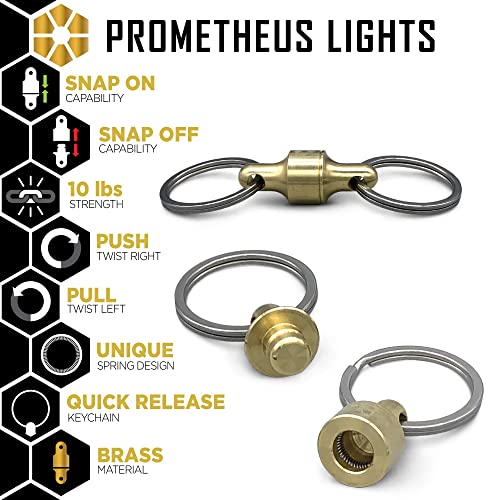 Kappa Quick Release Keychain, Detachable Keychain That Holds Up To 10 Lbs, Easy, Secure And Stylish Pull Apart Keychain (Brass) #TOP1