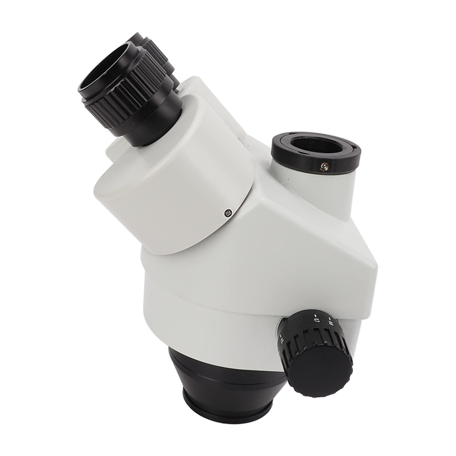 Cocoarm Cabezal de Microscopio con Zoom, Cabezal de Microscopio Estéreo Trinocular de Vidrio Metálico de 3,5X45X a 7X45X, Inclinación de 45 Grados, Rotación de 360, Ocular WF10X20 para Reparación de