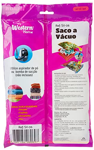 Saco A Vácuo 90x120 Western Transparente