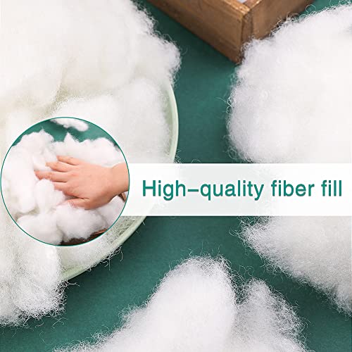 Image of LOKUNN 24.7oz /700g Polyester Fiber Fill, (2.12oz~3.97lb) Stuffing Pillow Filling Cushion Filling, Polyfill Stuffing for Stuffed Animals, Batting High Resilience Fill Fiber for Stuffed DIY Crafts