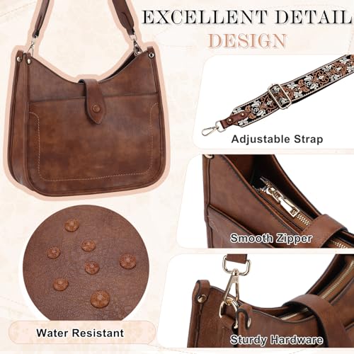 VX VONXURY Crossbody Purses for Women Shoulder Bag with Guitar Strap Trendy Handbag with Zipper and Buckle Closure3