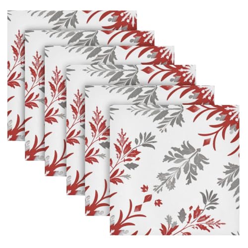 Servilletas de tela navideñas multicolor pack 6 miniatura 2