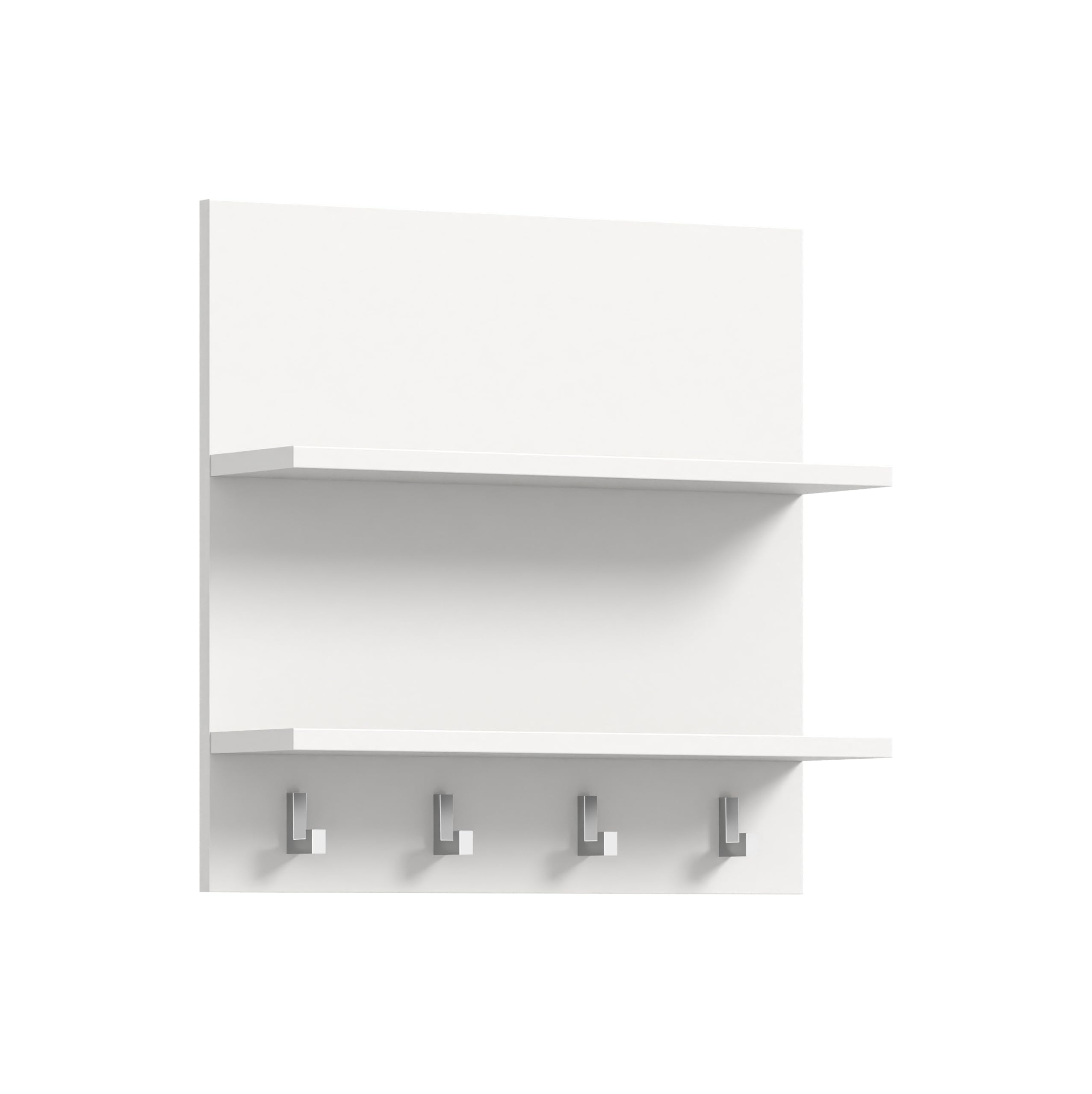 xonox.home - Paneel Projekt X 52x52x15 cm in weiß und weiß Hochglanz - Wandpaneel Paneel Wandboard Wandgarderobe Garderobenwand Garderobenpaneel Flurpaneel - stilvolles Ambiente