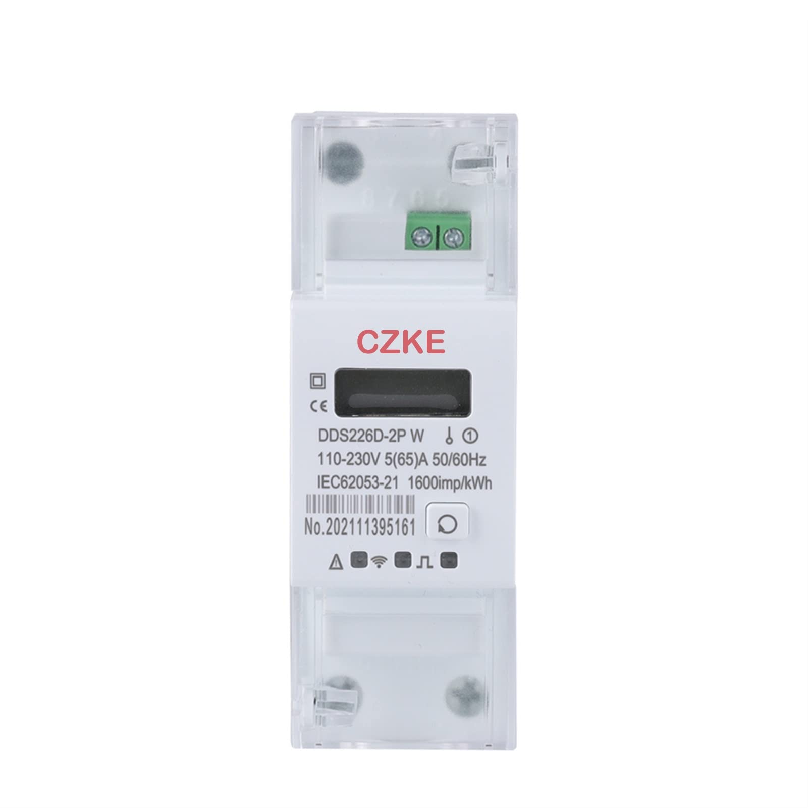 Moniteur kWh WiFi Tuya avec minuteur intégré pour rail DIN 65A