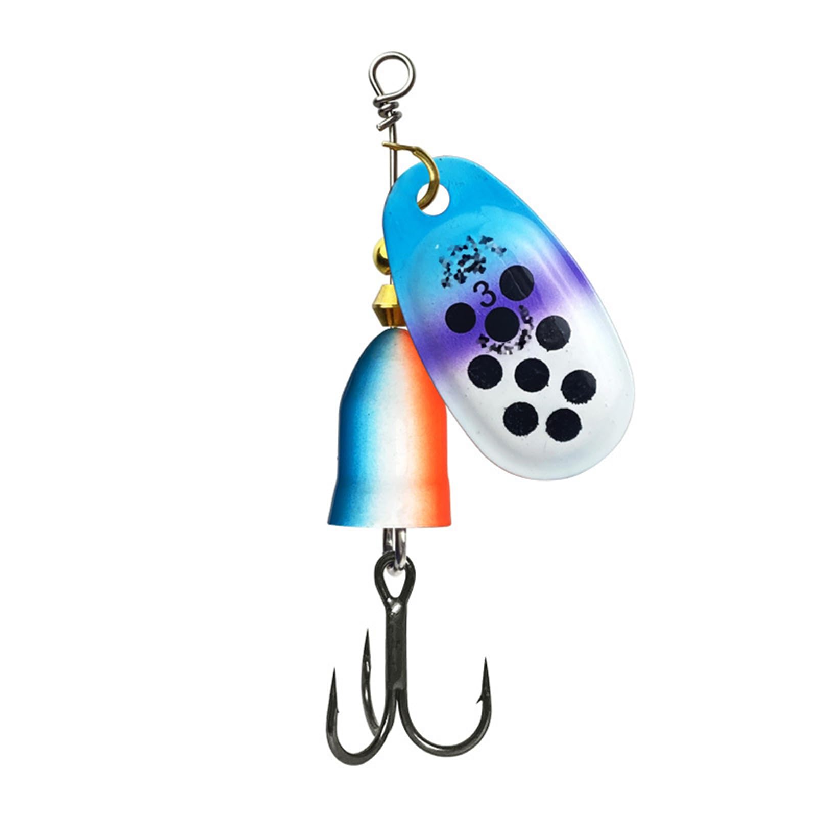 10-teiliges Forellen Spinner Köder Set, Angelköder, Spinnerbait mit Drillingshaken, Harte Köder, Süßwasser Salzwasser Angelgerät, mehrere Farben Spinner