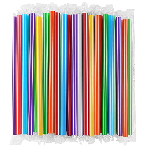 Pitillos Jumbo para Smoothies, Multicolor, Paquete 100 Piezas miniatura 1