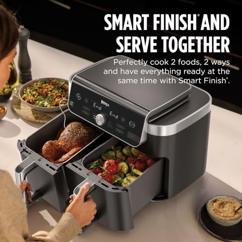 Ninja DualZone Air Fryer, 10 Qt Smart, 6-in-1, Grey, DZ950 - image 3