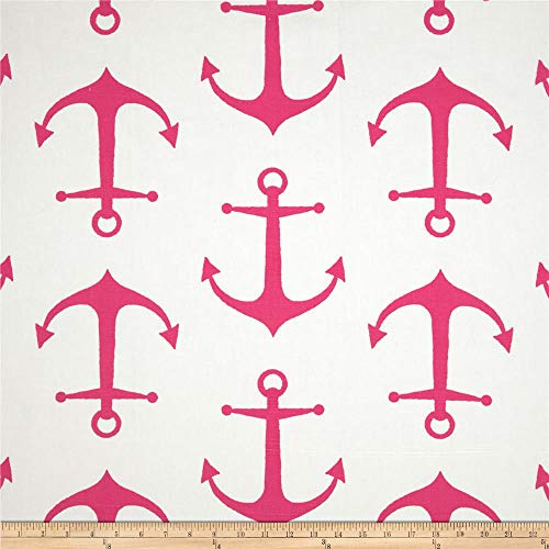 Premier Prints Anchor Candy Pink/White, Fabric by the Yard