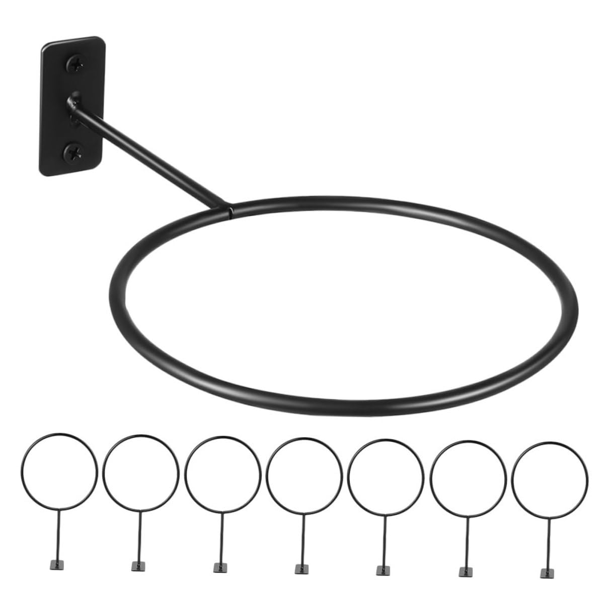 Yardwe Soporte De Pared para Balones De Baloncesto 8 Unidades Soporte para Balones Deportivos Expositor De Balones Soporte De Pared para Fútbol ​​Voleibol Rugby