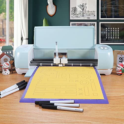 Realike Variety Pens For Cricut Maker 3/Maker/Explore 3/Air 2/Air,Black Pens Set Of 7Pack Include Fine Point Pen,Glitter Gel, Marker, Calligraphy Writing Drawing Pens Compatible With Cricut #TOP5