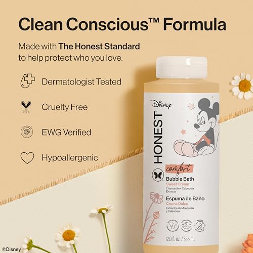 Image of The Honest Company Bubble Bath, Disney's Mickey Mouse Comfort Sweet Cream