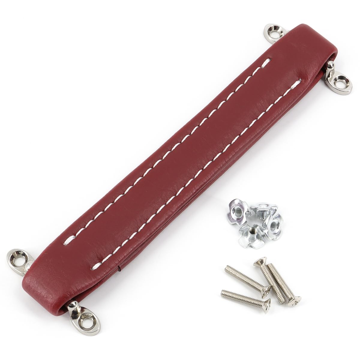 Guitar Amplifier Handle Vintage Style Leather AMP Handle with Accessories for Guitar Amplifier (Red Brown)