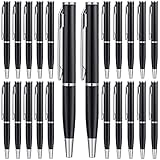 16 Pcs Mini Pens Small Pens Short Pens bulk Mini Metal Ballpoint Pens Small Stainless Steel Point Pen with Copper Fittings for Pockets Notebook Notepads Office School (Black)
