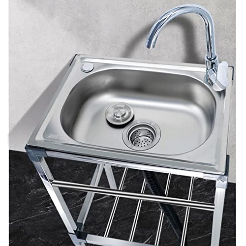 Évier de cuisine mobile multifonction en acier inoxydable avec cuve - 2