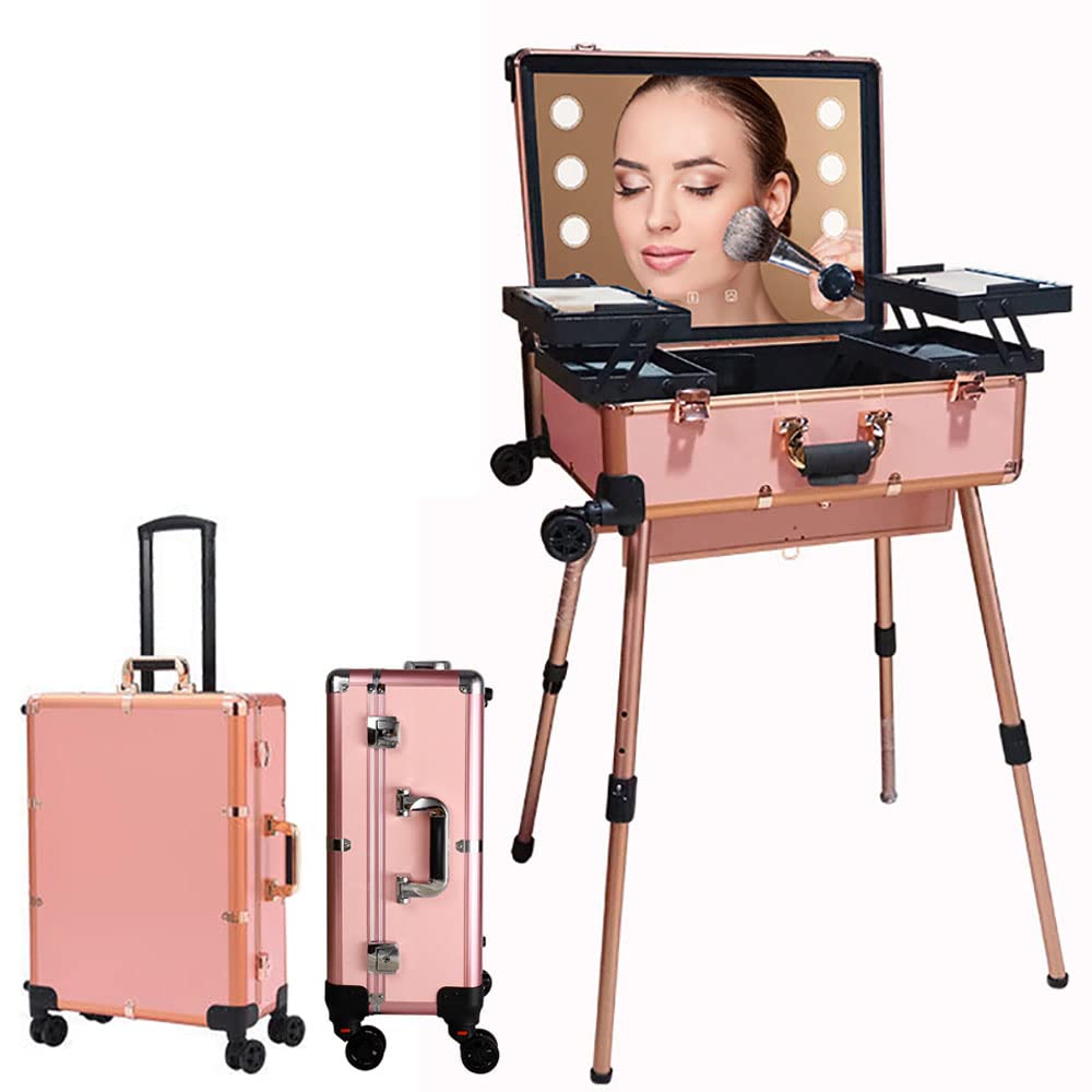 Buy Makeup Train Stand Case, Trolley Cosmetic Train Case, Detachable 4