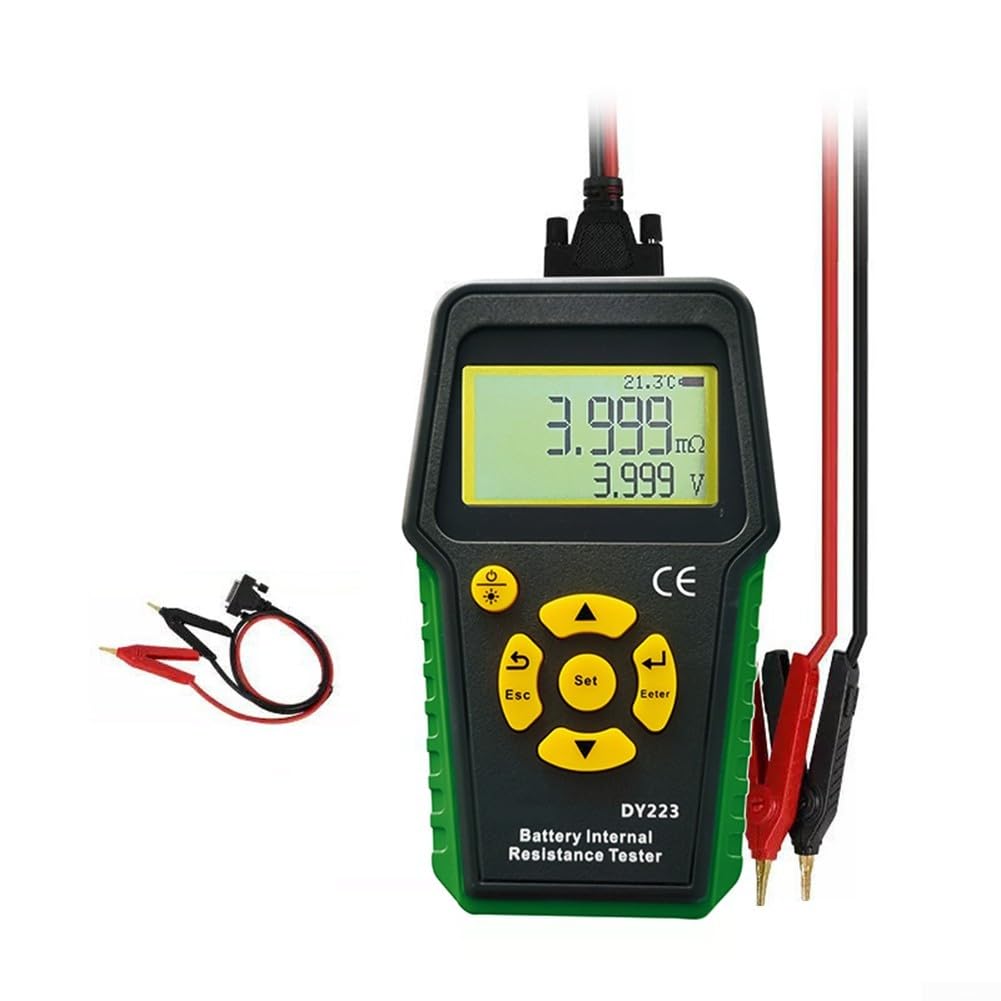 DY223 Analyseur de batterie, testeur de résistance interne et de tension avec écran Kelvin 4 fils, pour batteries 12 V EV et voitures