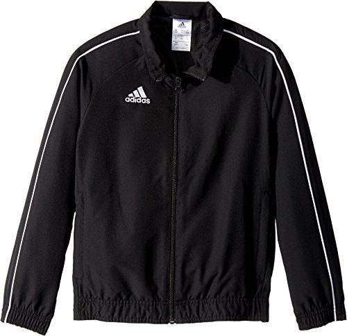 adidas Juniors' Core 18 Soccer Presentation Jacket, Black/White, X-Large