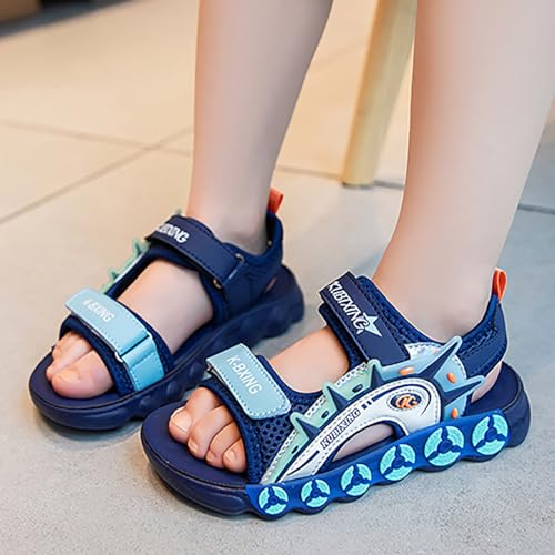 IWIHMIV Toddler Non Slip Sandals Boys Adjustable Strap Open Toe Summer Outdoor Thick Sole Sport Beach Sandals4