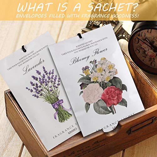 MYARO Sachets for Drawers and Closets, 12 Packs Rose Sachet Bags Closet