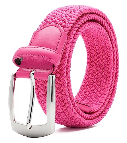 Image of Fabio Valenti Canvas Elastic Fabric Woven Stretch Braided Belts for Men Women Junior with Multicolored /Full Sizes