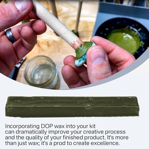 Image of Green DOP Wax Fit for Lapidary Cabachon Forming Cutting and Polishing Versatile