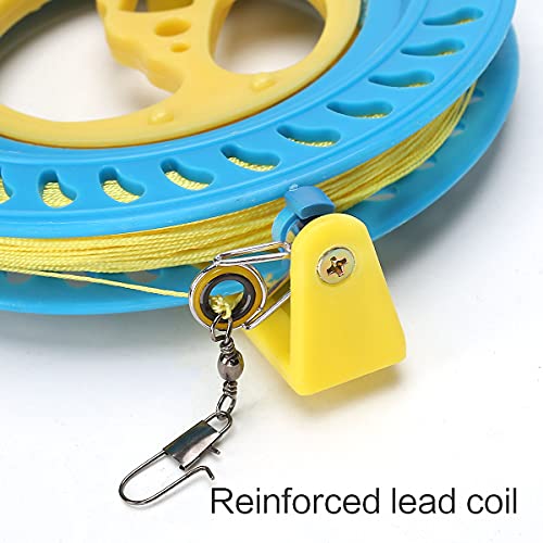 Glow Castle Professional Outdoor Kite String Flight Tool Winder Handle of The Scroll Wheel Lock Kite line Wheel - 6.2in (Blue) - Thumbnail 3