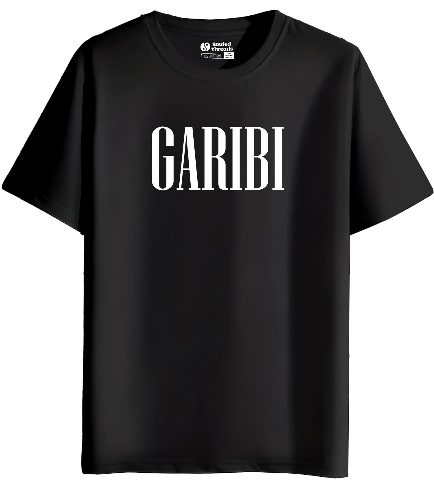 S motif T-shirt black THEREDTHREAD