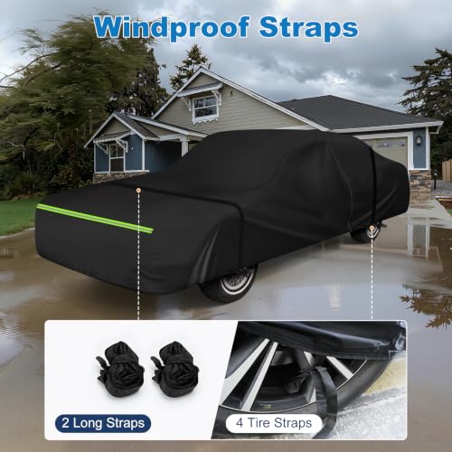 Image of Car Cover for Oldsmobile Cutlass Supreme, Ciera, Calais, Cruiser 1978-1997 | with Cotton Lining and Zipper, Waterproof Outdoor All Weather Cutlass Supreme Car Cover, Heavy 420D Cutlass Ciera Car Cover