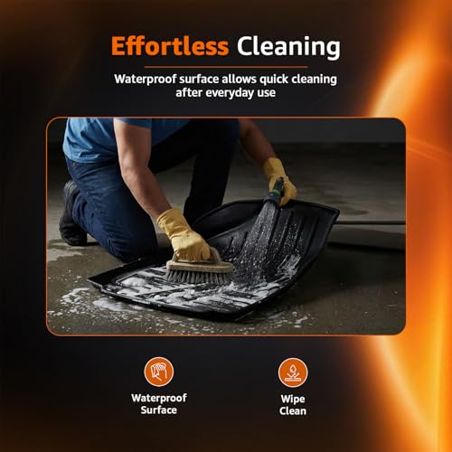 Image of Amazon Basics 5D Custom Fit Car Floor Mats for Grand Vitara | Odor Free Virgin Polymer | All Weather Waterproof Protection | Edge to Edge Coverage | 3 Piece Set