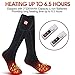 SVPRO Rechargeable Electric Heated Socks Battery Powered Comfortable Thermo-Socks,Cold Weather Thermal Socks Sport Outdoor Camping Hiking Warm Winter Socks for Men Women (Black(Top Heat), L)