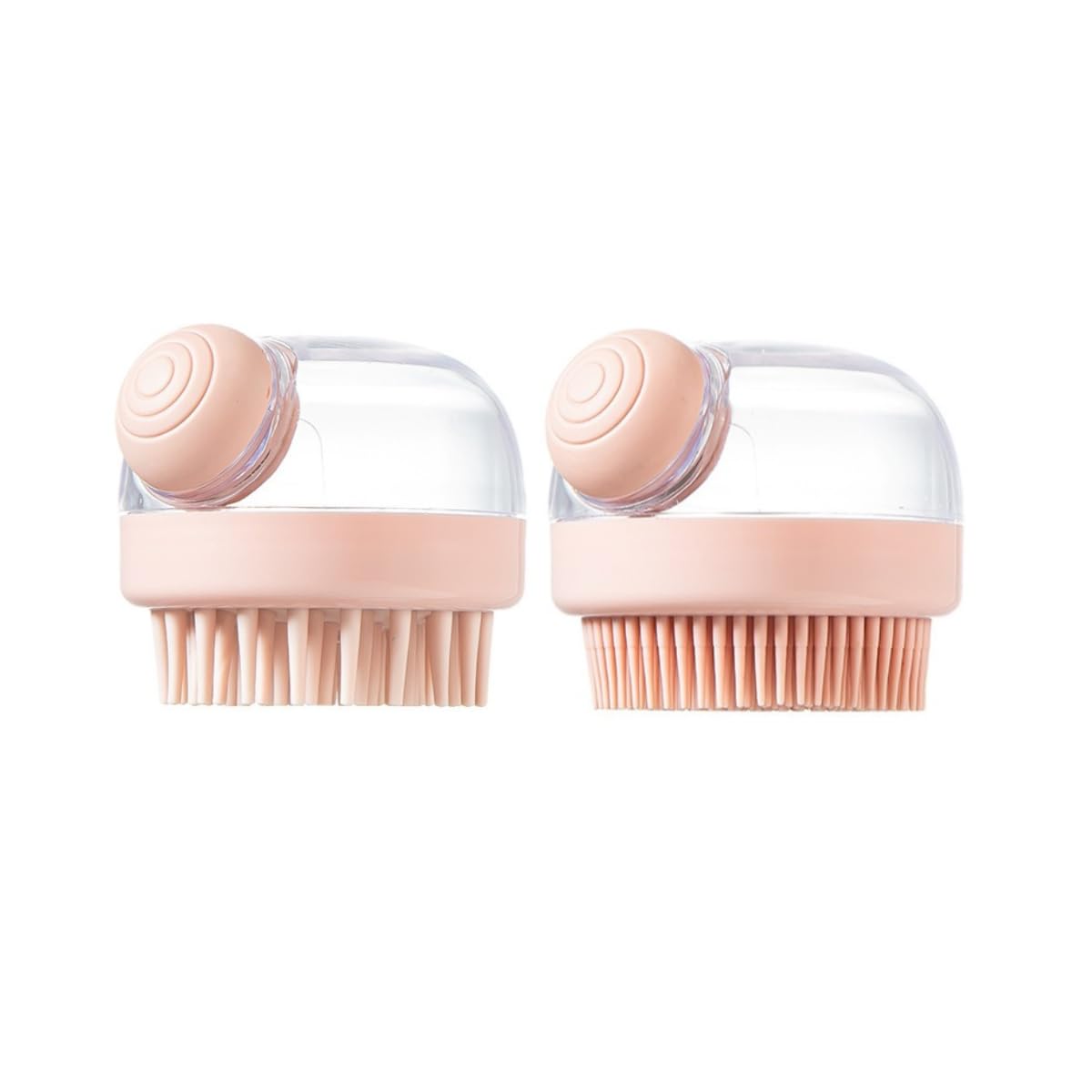Itingy 2-Pack Pet Shower Brushes, Dog Shampoo Brushes with Soap Dispenser, Effortless Cat Bathing Brush