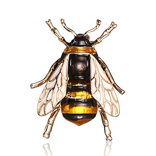Fashion Natural Insect Animal Enamel Brooches Bee Bumble Bee Spider Alloy Pins Vintage Jewelry