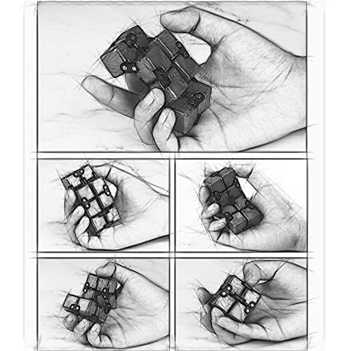 Image of LiangCuber QY Infinity Cube Fidget Toy Best for Stress and Anxiety Relief Hand Killing Time Transform Cubes QY Speed Cube (Sapphire Blue)
